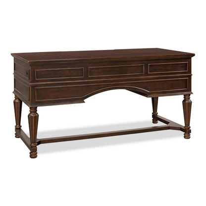 Weston 60" Half Pedestal Desk in Brown