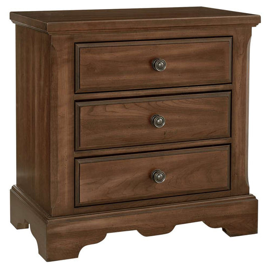 Heritage Nightstand With 3 Drawers in Amish Cherry