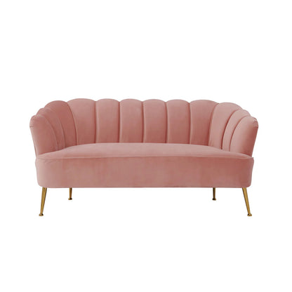 Daisy Petite Blush Velvet Settee