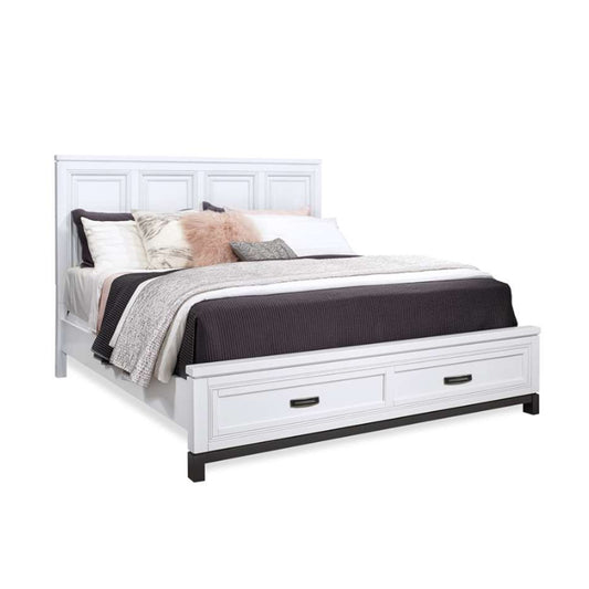 Emery Park - Hyde Park Queen Storage Bed in White Paint Finish