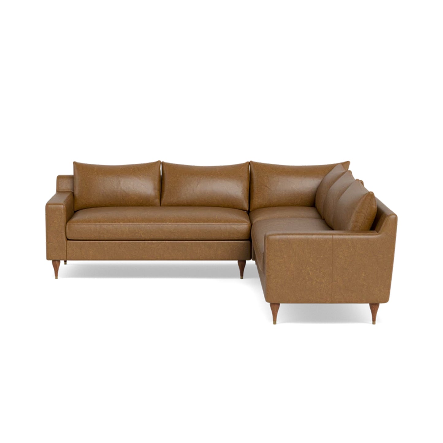 Sloan Leather 4-Seat Corner Sectional Sofa