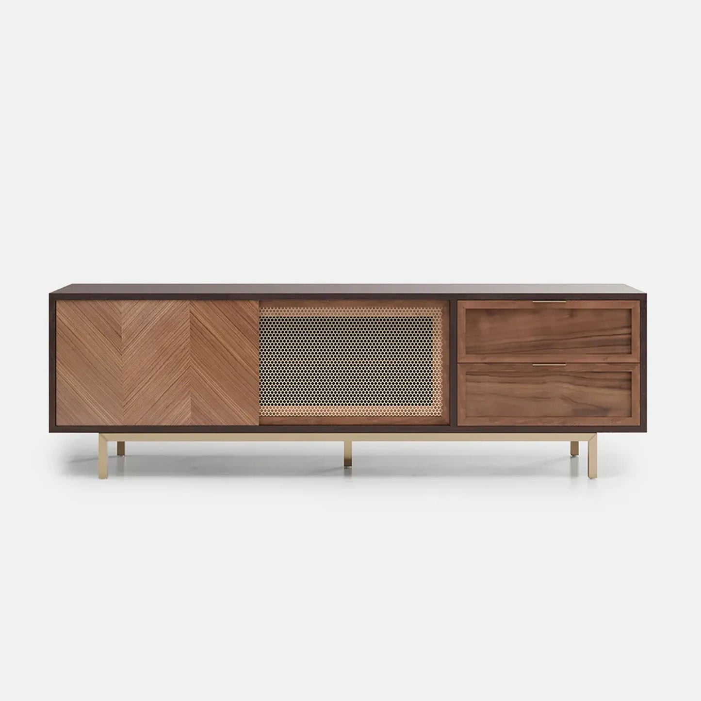 Mid-Century Modern Sliding TV Stand