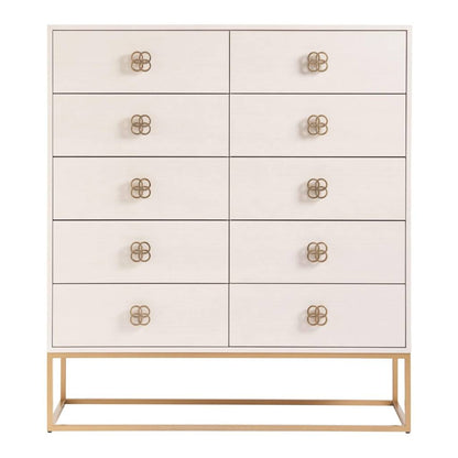 Glam 10-Drawer Chest with Butterfly