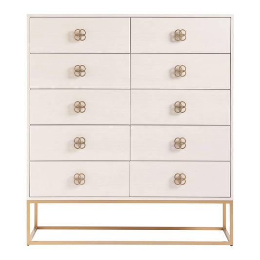 Glam 10-Drawer Chest with Butterfly