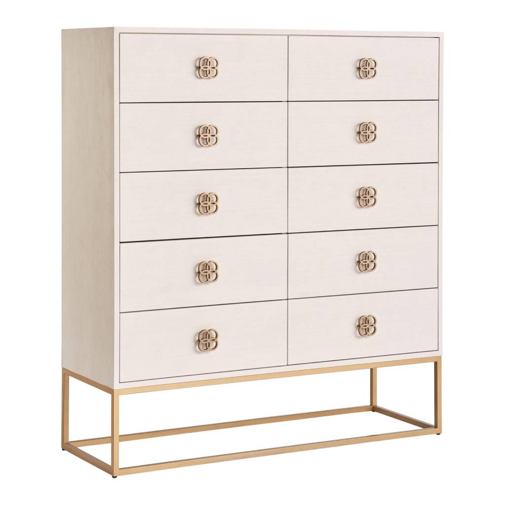 Glam 10-Drawer Chest with Butterfly