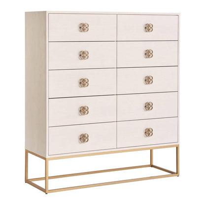 Glam 10-Drawer Chest with Butterfly