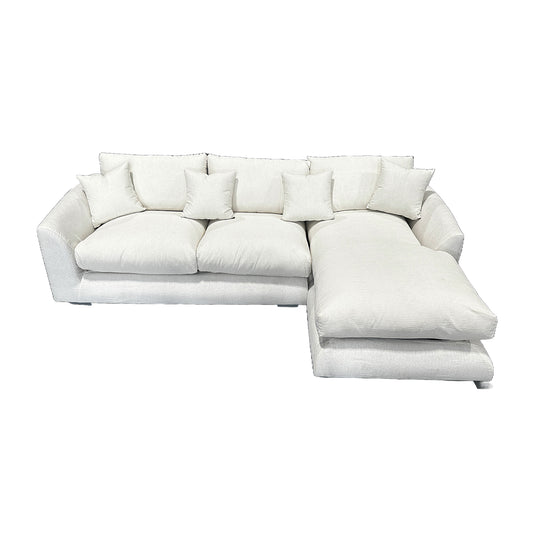 Feathers Sectional Right Chaise 2-Piece Beige (Textured)