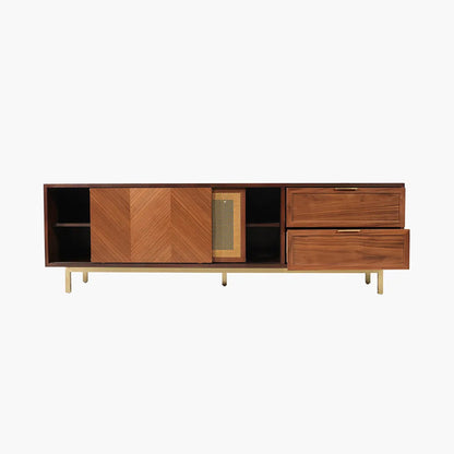 Mid-Century Modern Sliding TV Stand