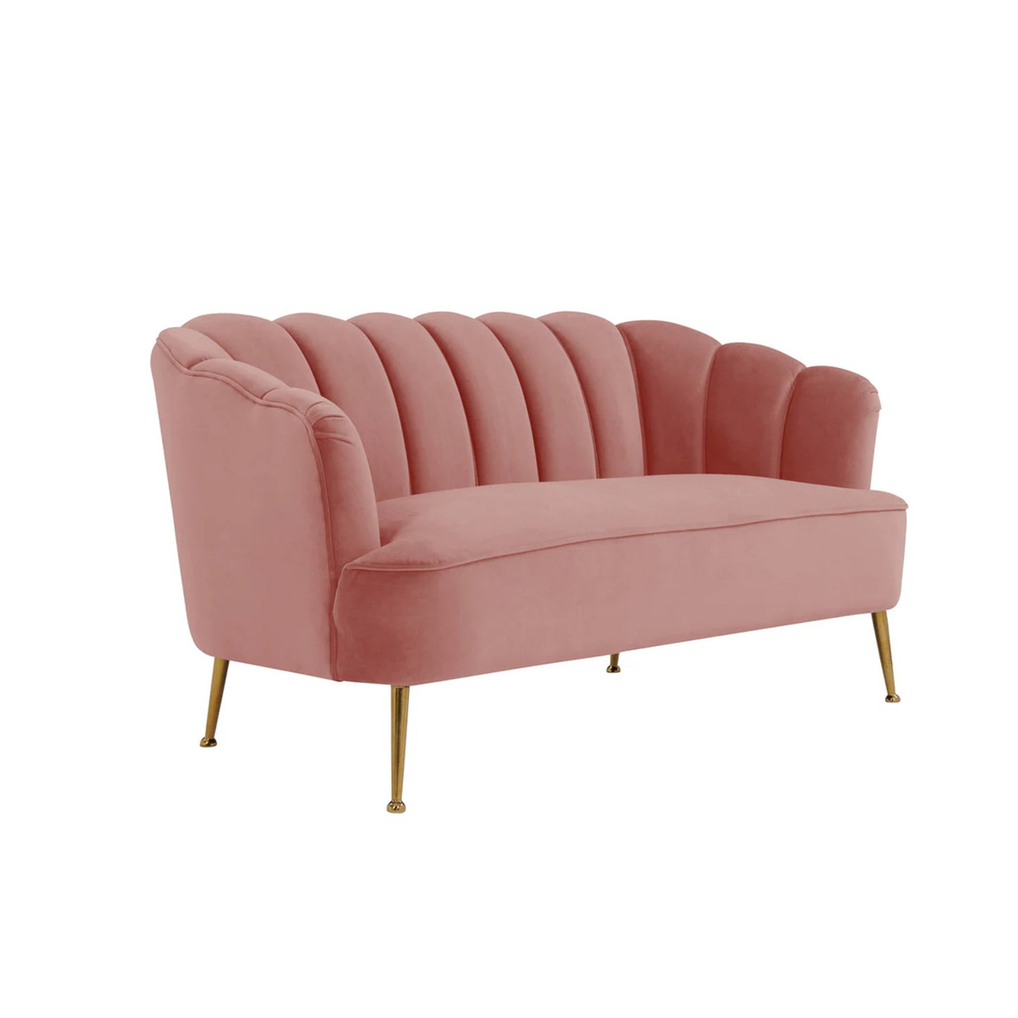 Daisy Petite Blush Velvet Settee