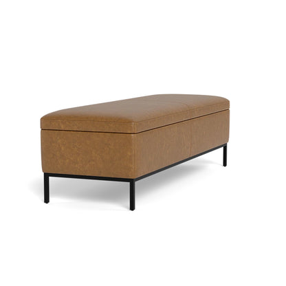 Miller Leather Storage Bench