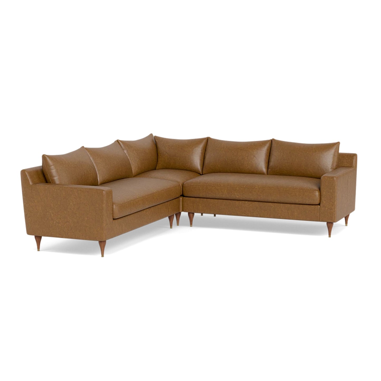 Sloan Leather 4-Seat Corner Sectional Sofa