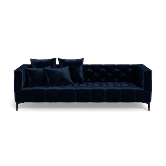 Ms Chesterfield Fabric Sofa - Bergen Blue