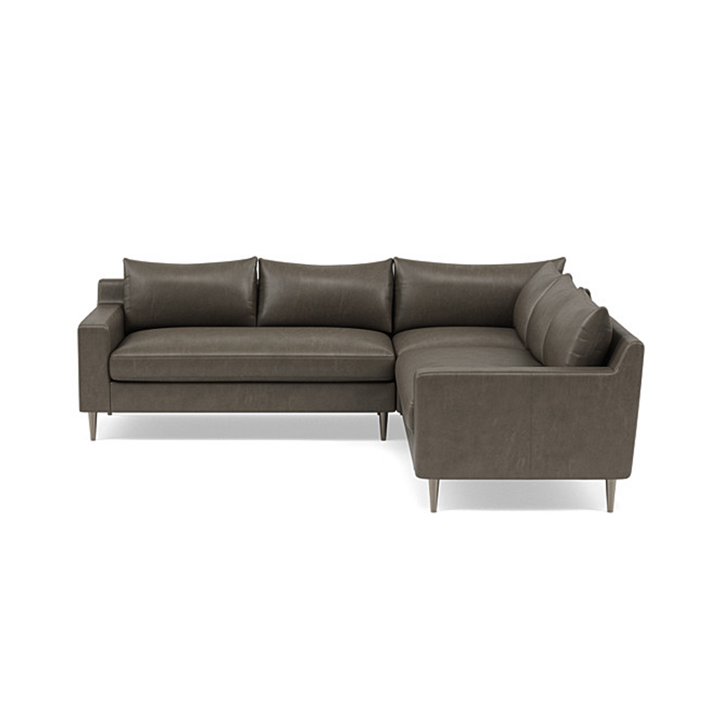 Sloan Leather 4 Seat Corner Sectional Sofa 3pc