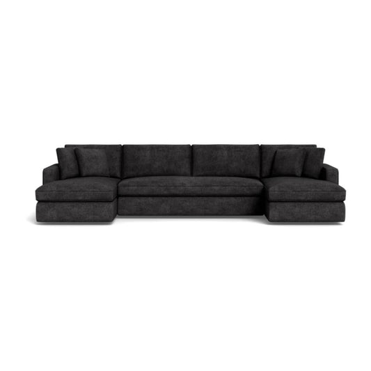 James 3-Piece 4-Seat U Chaise Sectional with Storage