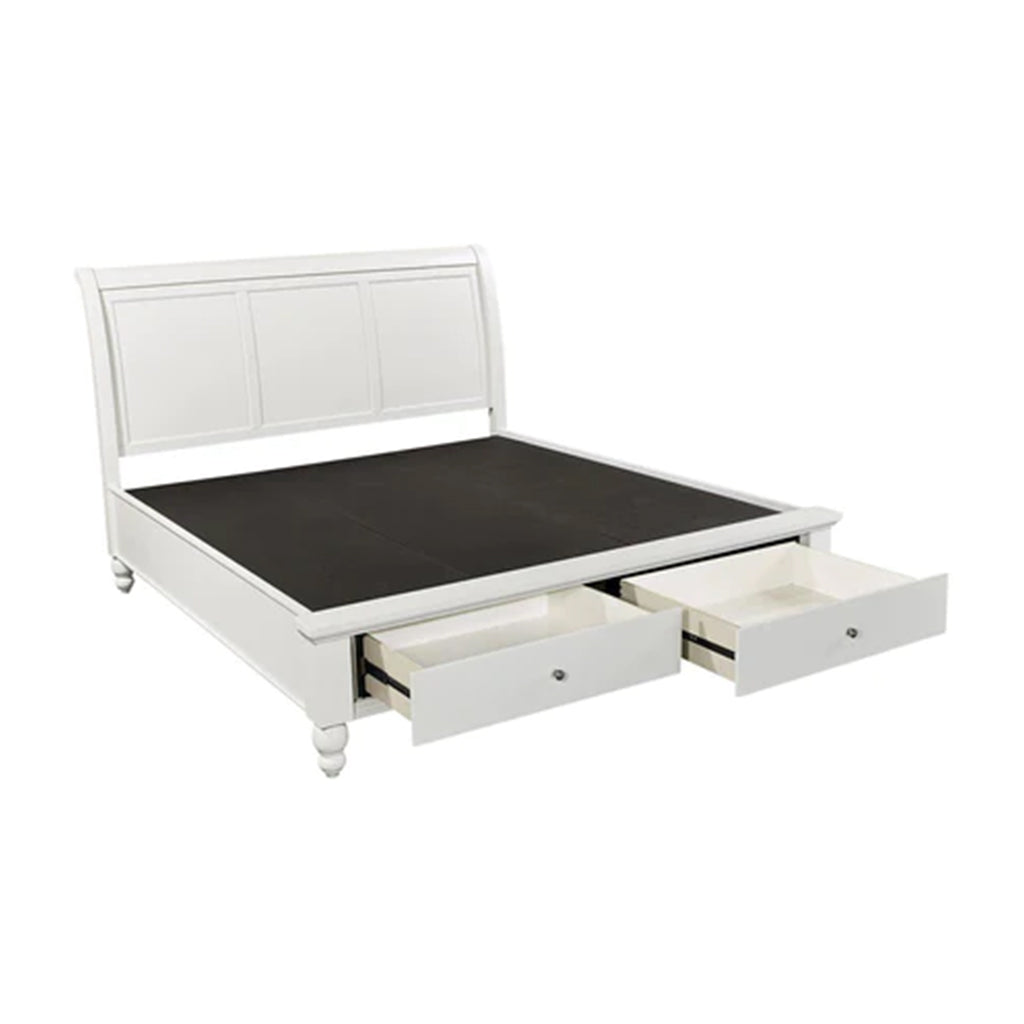 Sleigh King Bed Set - 4 PC