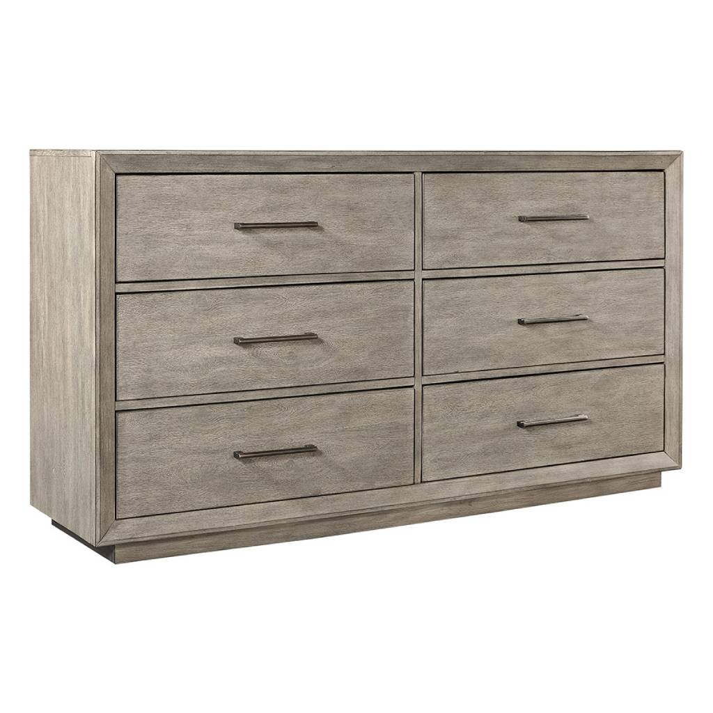 Platinum Queen Panel Storage 5-Piece Bedroom Set - Gray Linen