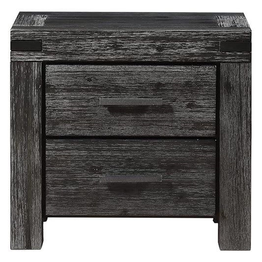 Meadow Two Drawer Solid Wood Nightstand