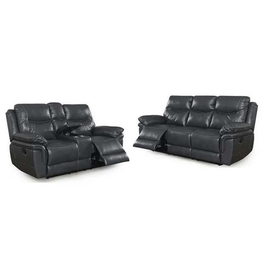 Isabella Grey Reclining Sofa and Loveseat 2PC Set