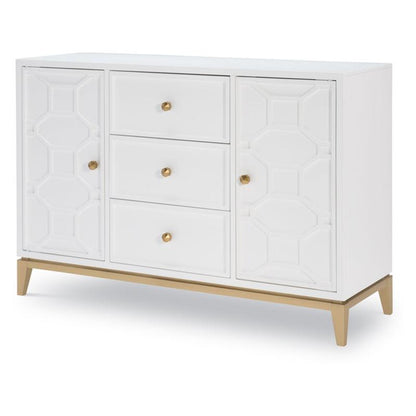 Chelsea Credenza With Decorative Lattice