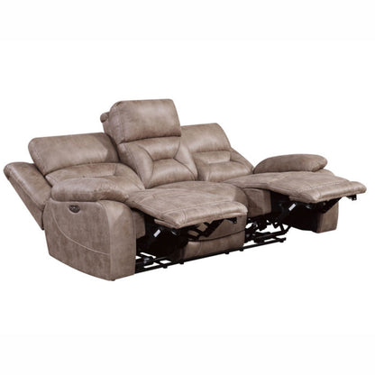 Aria Dual Power Recliner Sofa, Desert Sand