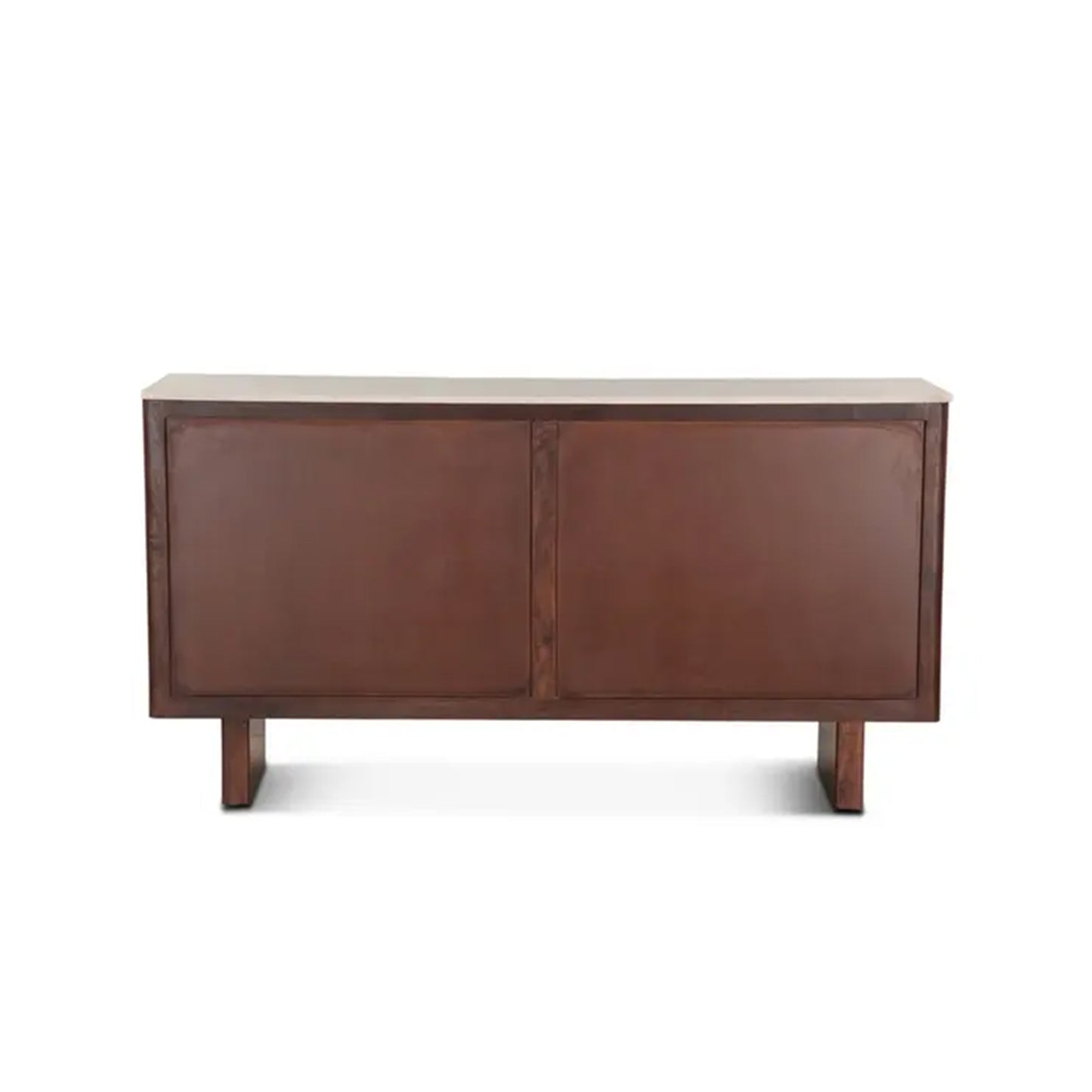 Positano 68" Mango Wood and White Marble Sideboard