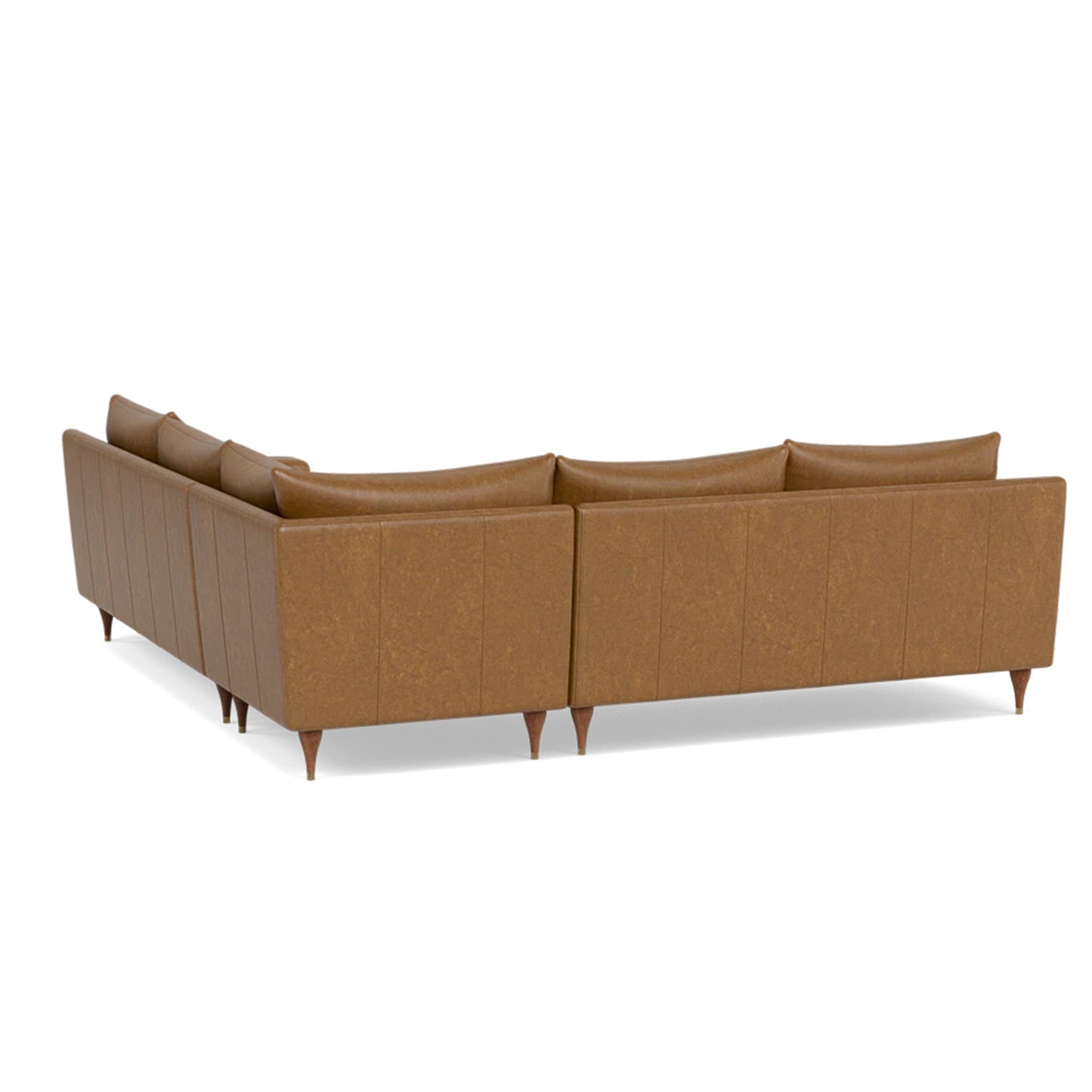 Sloan Leather 4-Seat Corner Sectional Sofa