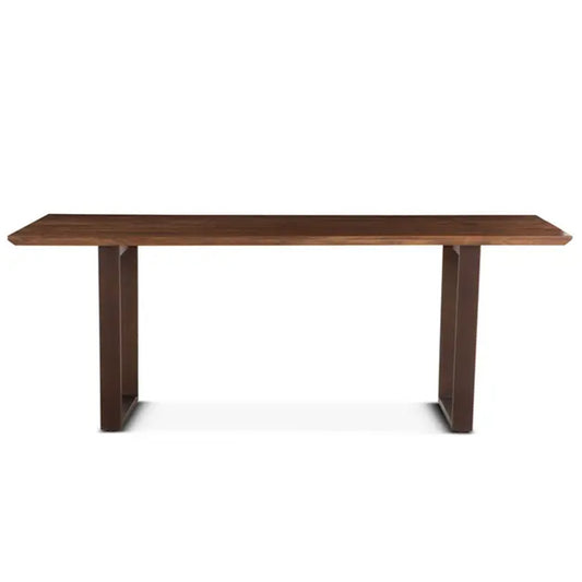 Mozambique 78" Acacia Wood Table in Walnut Finish