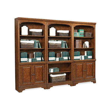 Hawthorne Carmel Brown 3 Piece Bookcase Wall