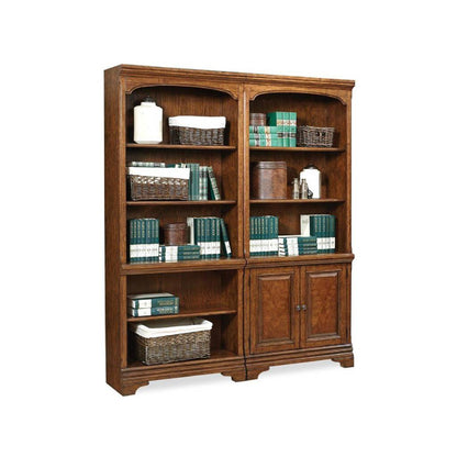 Hawthorne Carmel Brown 3 Piece Bookcase Wall