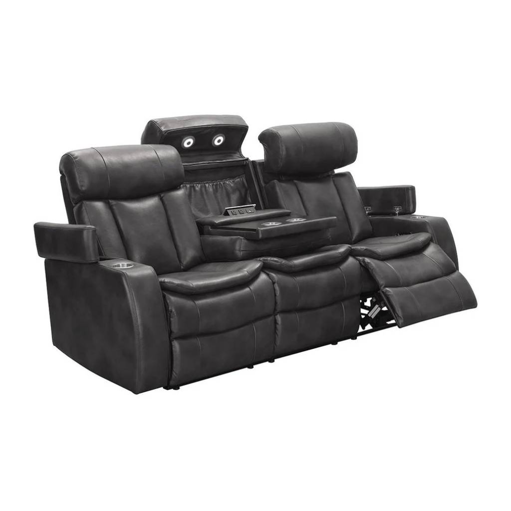 Zayne Power Reclining Leather Sofa