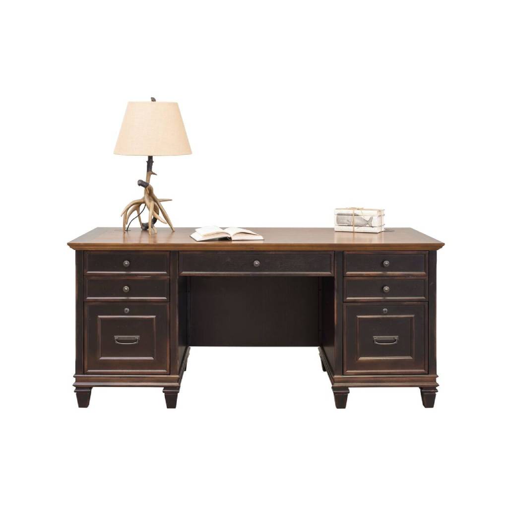 Hartford Wood Double Pedestal Desk