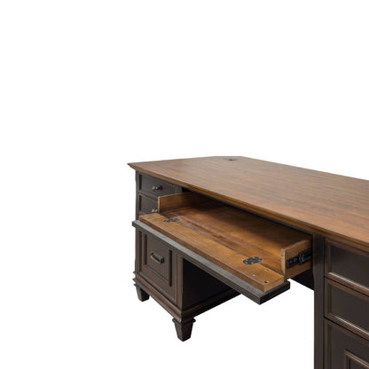 Hartford Wood Double Pedestal Desk