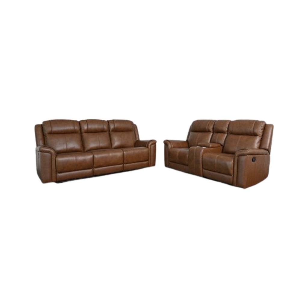 Gilmore Leather Manual Reclining Sofa (Set of 3)