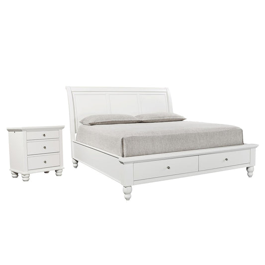 Emery Park - Cambridge Sleigh Storage Bedroom Set 6PC