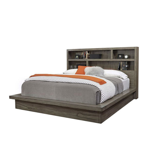 Modern Loft Queen Platform 5 Piece Bedroom Set - Greystone