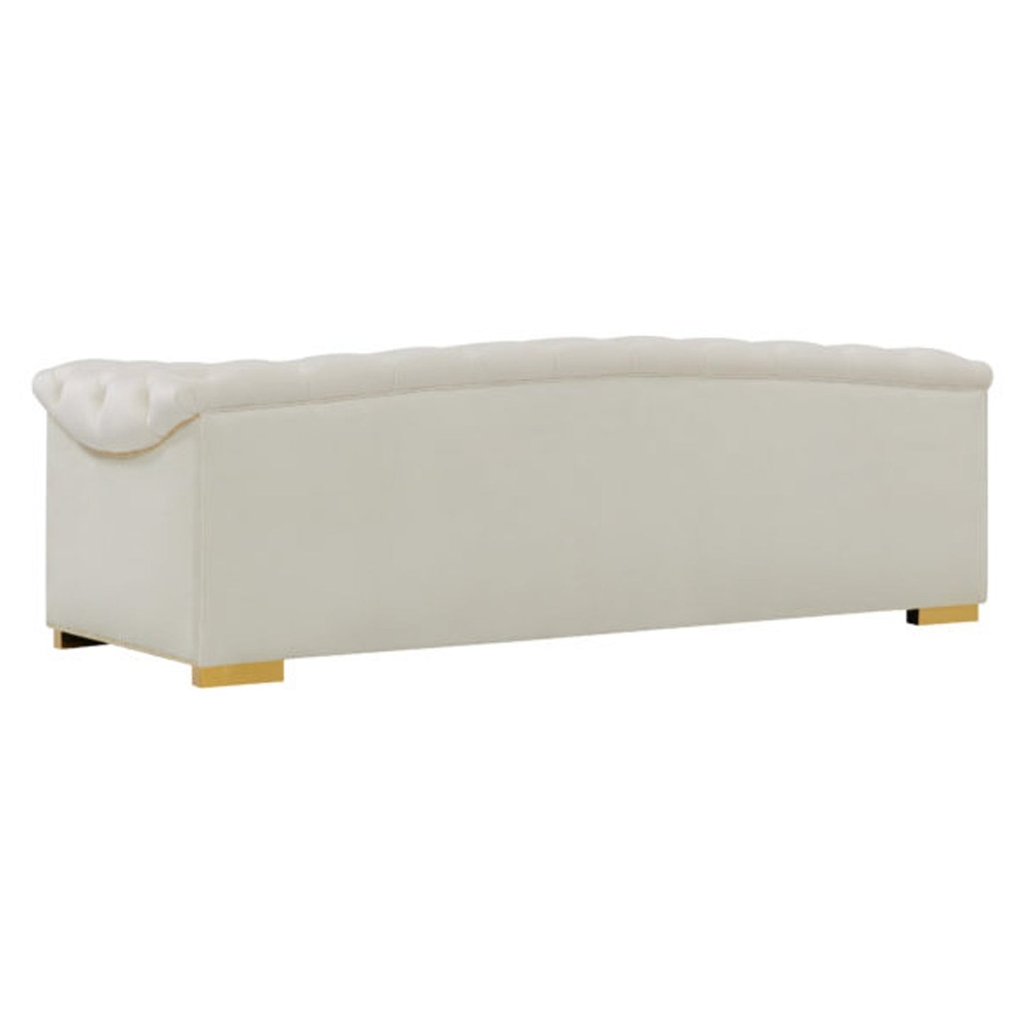 Farah Creme Velvet Sofa - Lux Home Decor