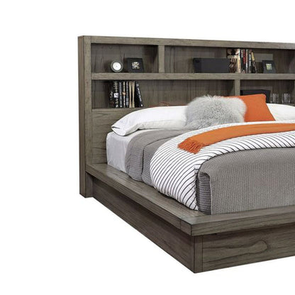 Modern Loft King Platform Bed - Greystone - Lux Home Decor