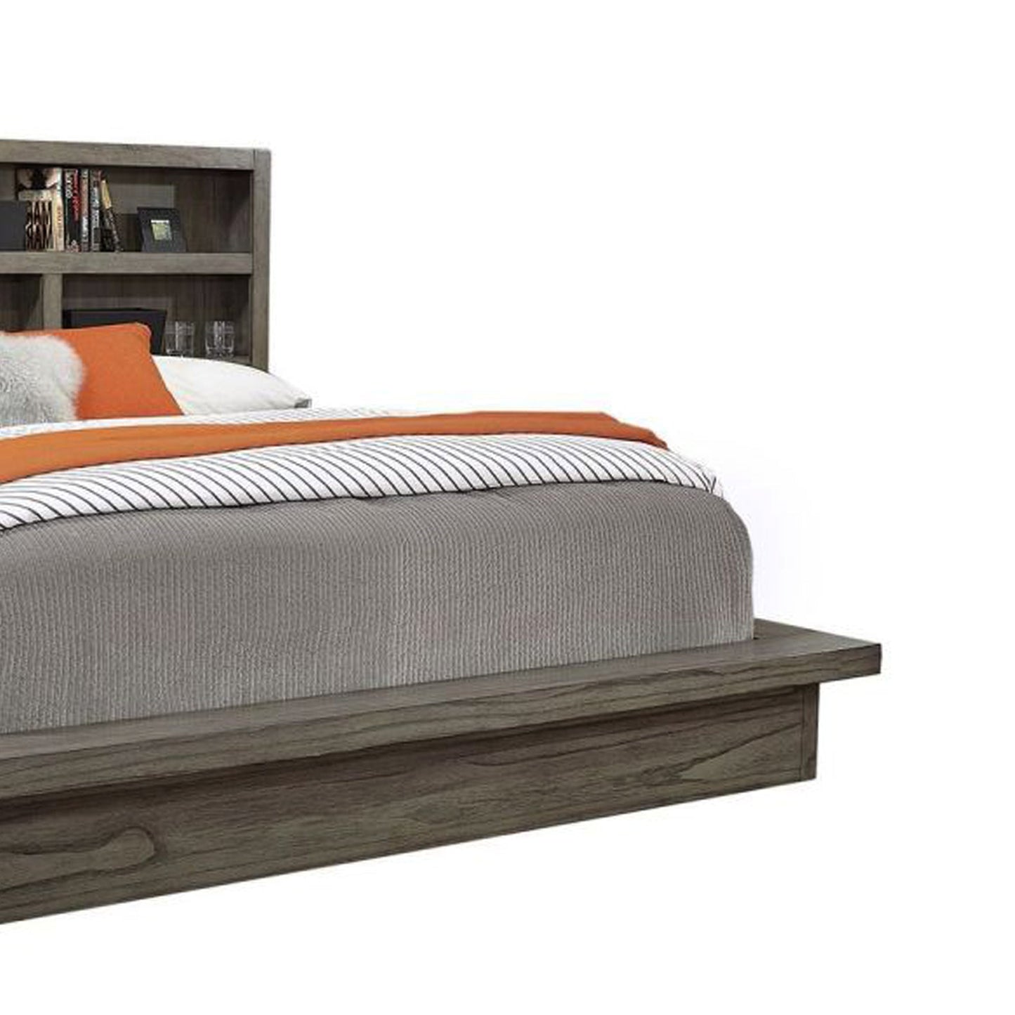 Modern Loft King Platform Bed - Greystone - Lux Home Decor