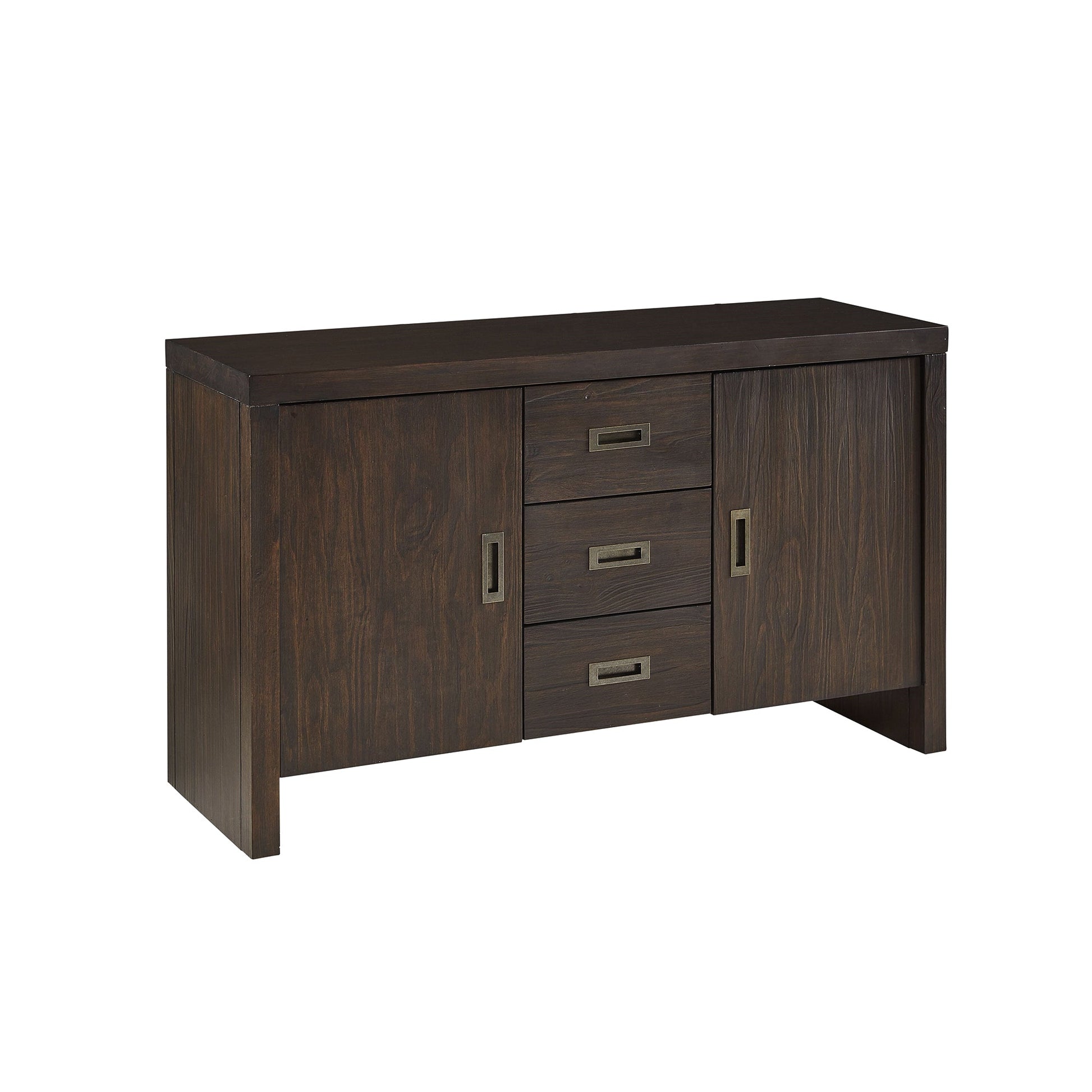 Palm Canyon 2 Door 54" Casual Solid Wood Sideboard in Carob Brown - Lux Home Decor